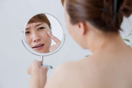 ケアをしているところは剥がれている